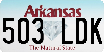 AR license plate 503LDK