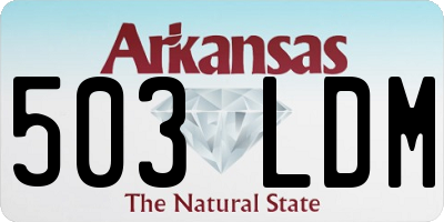 AR license plate 503LDM