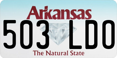 AR license plate 503LDO