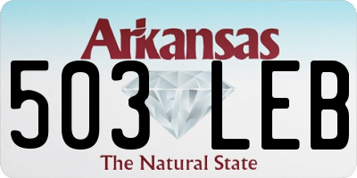 AR license plate 503LEB