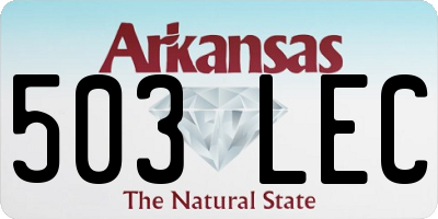 AR license plate 503LEC