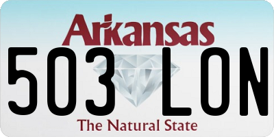 AR license plate 503LON