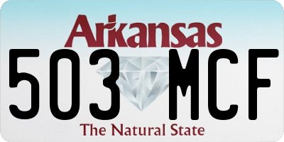 AR license plate 503MCF