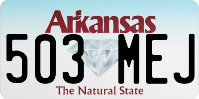 AR license plate 503MEJ