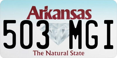 AR license plate 503MGI