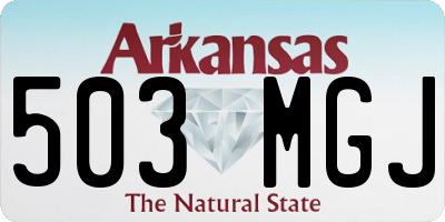 AR license plate 503MGJ