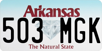 AR license plate 503MGK