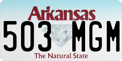 AR license plate 503MGM