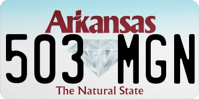 AR license plate 503MGN