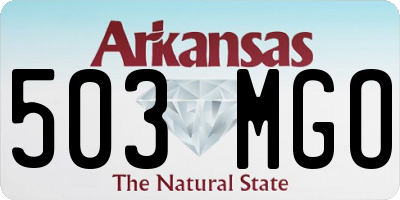 AR license plate 503MGO