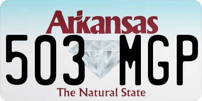AR license plate 503MGP