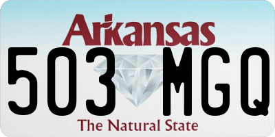 AR license plate 503MGQ