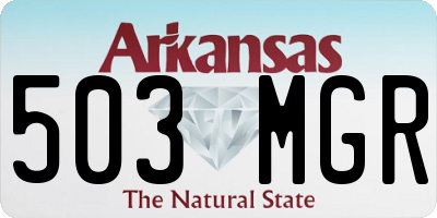 AR license plate 503MGR