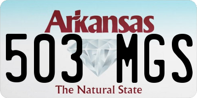 AR license plate 503MGS