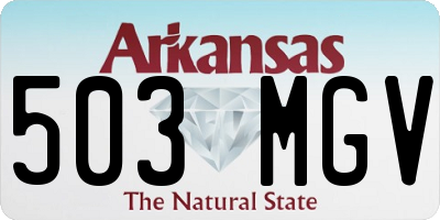 AR license plate 503MGV