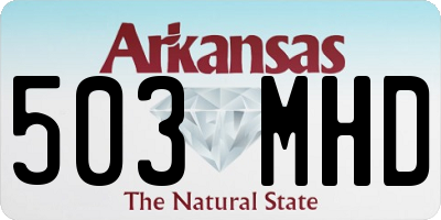 AR license plate 503MHD