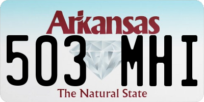 AR license plate 503MHI