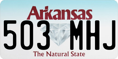AR license plate 503MHJ