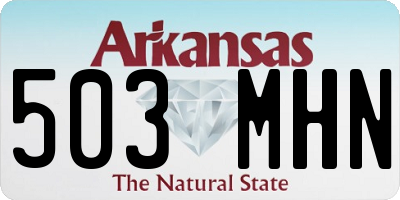 AR license plate 503MHN