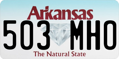 AR license plate 503MHO