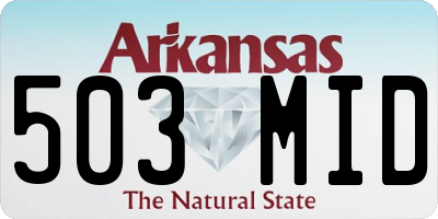 AR license plate 503MID