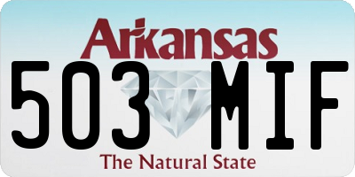 AR license plate 503MIF