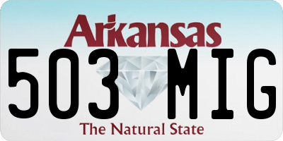 AR license plate 503MIG