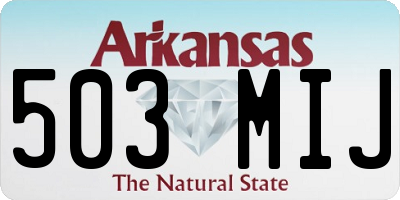 AR license plate 503MIJ