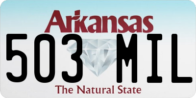 AR license plate 503MIL