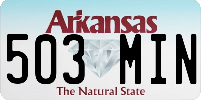 AR license plate 503MIN