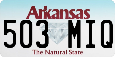 AR license plate 503MIQ