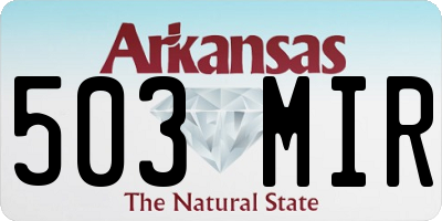 AR license plate 503MIR
