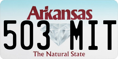 AR license plate 503MIT
