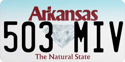 AR license plate 503MIV