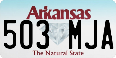 AR license plate 503MJA