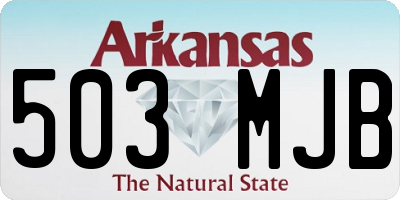 AR license plate 503MJB