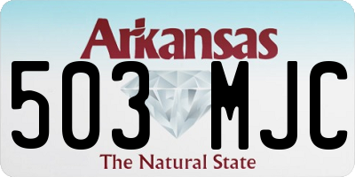 AR license plate 503MJC
