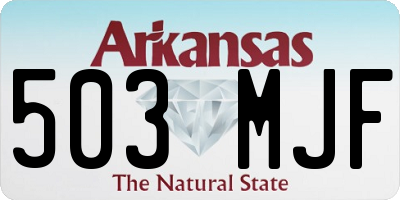 AR license plate 503MJF