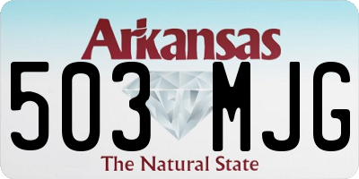 AR license plate 503MJG