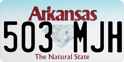 AR license plate 503MJH