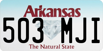 AR license plate 503MJI