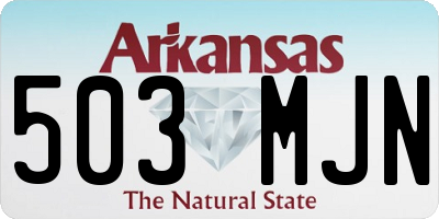 AR license plate 503MJN