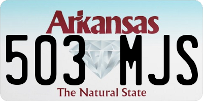 AR license plate 503MJS