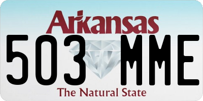 AR license plate 503MME