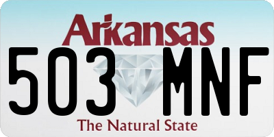 AR license plate 503MNF