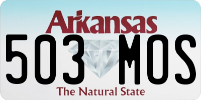 AR license plate 503MOS