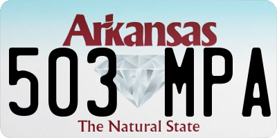 AR license plate 503MPA