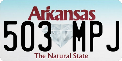 AR license plate 503MPJ