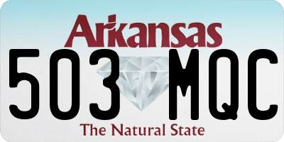 AR license plate 503MQC