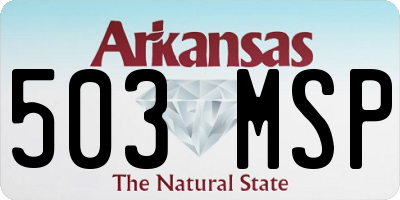 AR license plate 503MSP